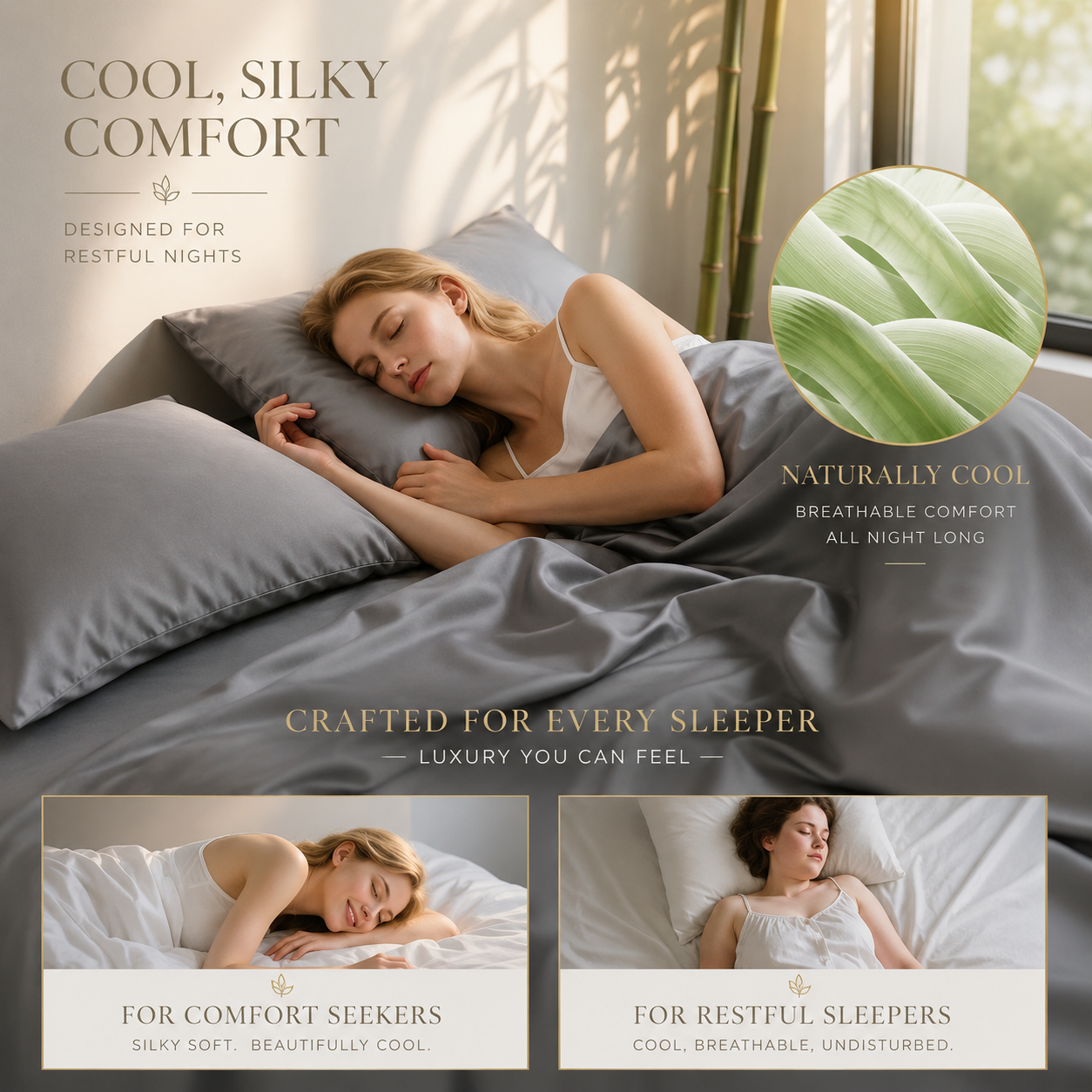 Zevella™ Signature Bamboo Sheets
The Luxury Hotel Feel, Every Night.