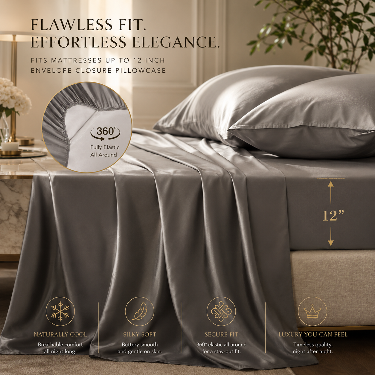 Zevella™ Signature Bamboo Sheets
The Luxury Hotel Feel, Every Night.